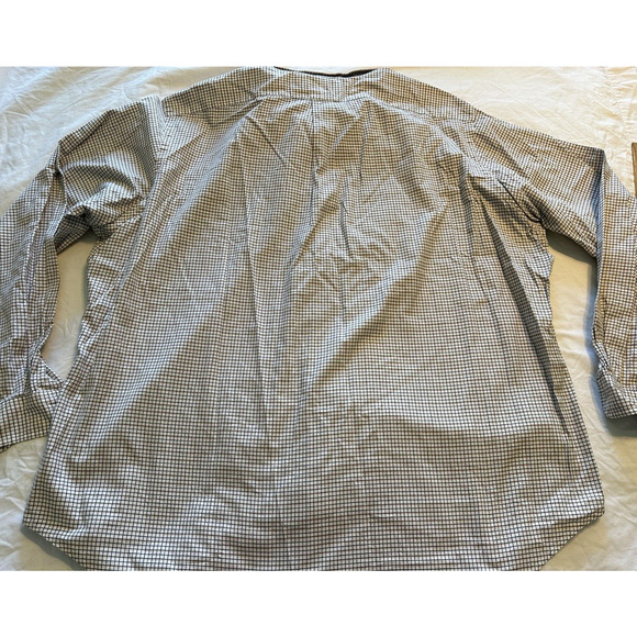 Ralph Lauren Classic Fit Navy/Brown/White Check w/Blue Pony XXL Button Up Shirt - Picture 10 of 12